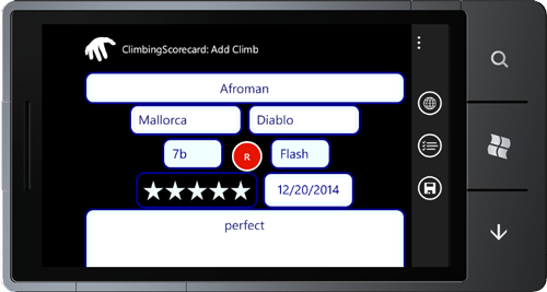 Climbing Scorecard